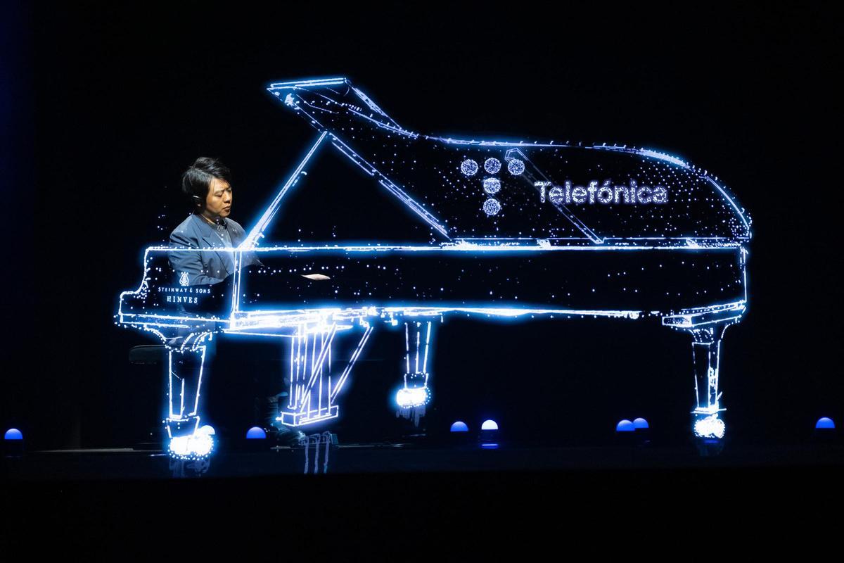 El pianista Lang Lang este lunes en el concierto del centenario de Telefónica