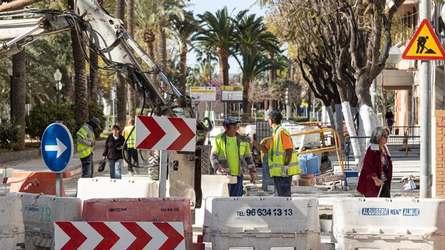 Obras en la zona centro de Alicante y su entorno, en marcha esta Semana Santa
