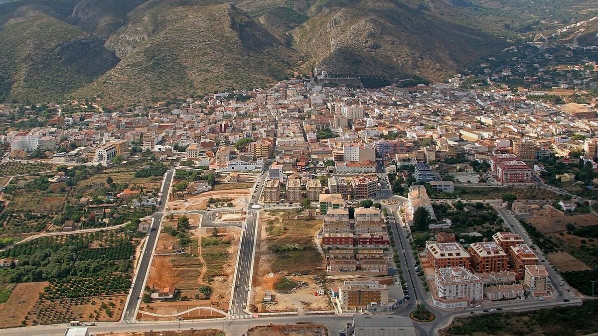 El núcleo urbano de Pedreguer
