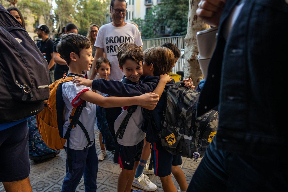 Vuelta al cole en la Escola Pia Sant Miquel de Barcelona