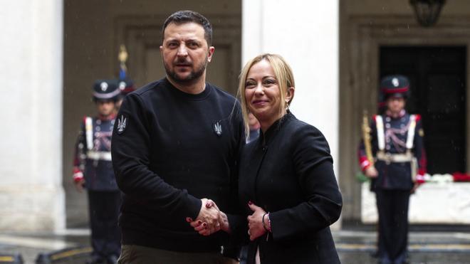 Encuentro Zelensky y Giorgia Meloni en Roma