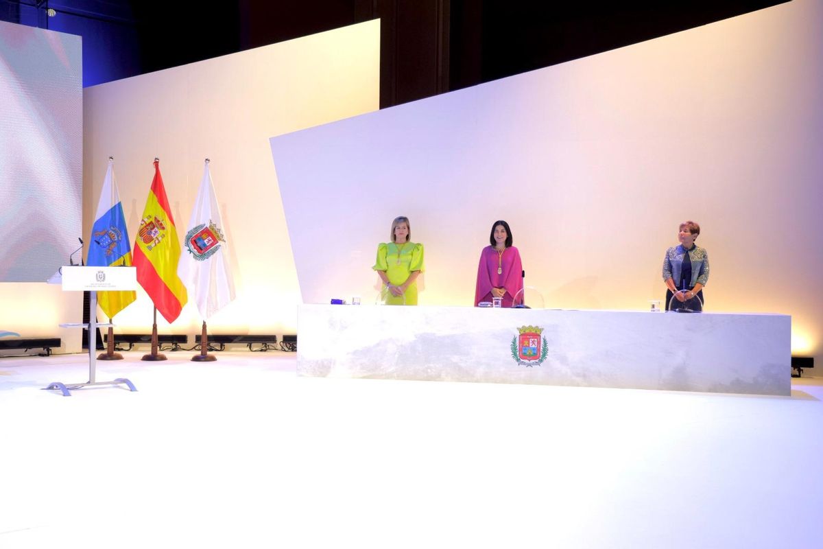 Ana María Echeandía durante su último acto público en junio del año pasado.
