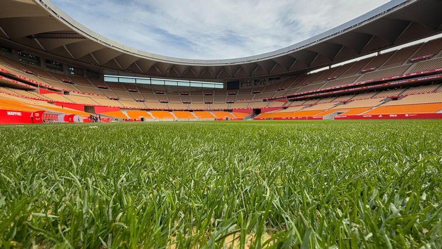 Detalle del Estadio de la Cartuja tras la finalización de las obras