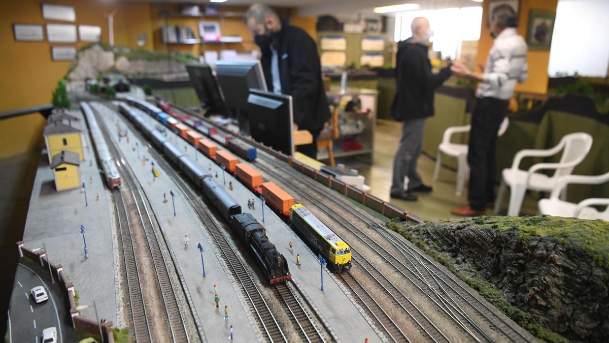 Vista parcial de la maqueta de la Asociación de Maquetismo Ferroviario de A Coruña.