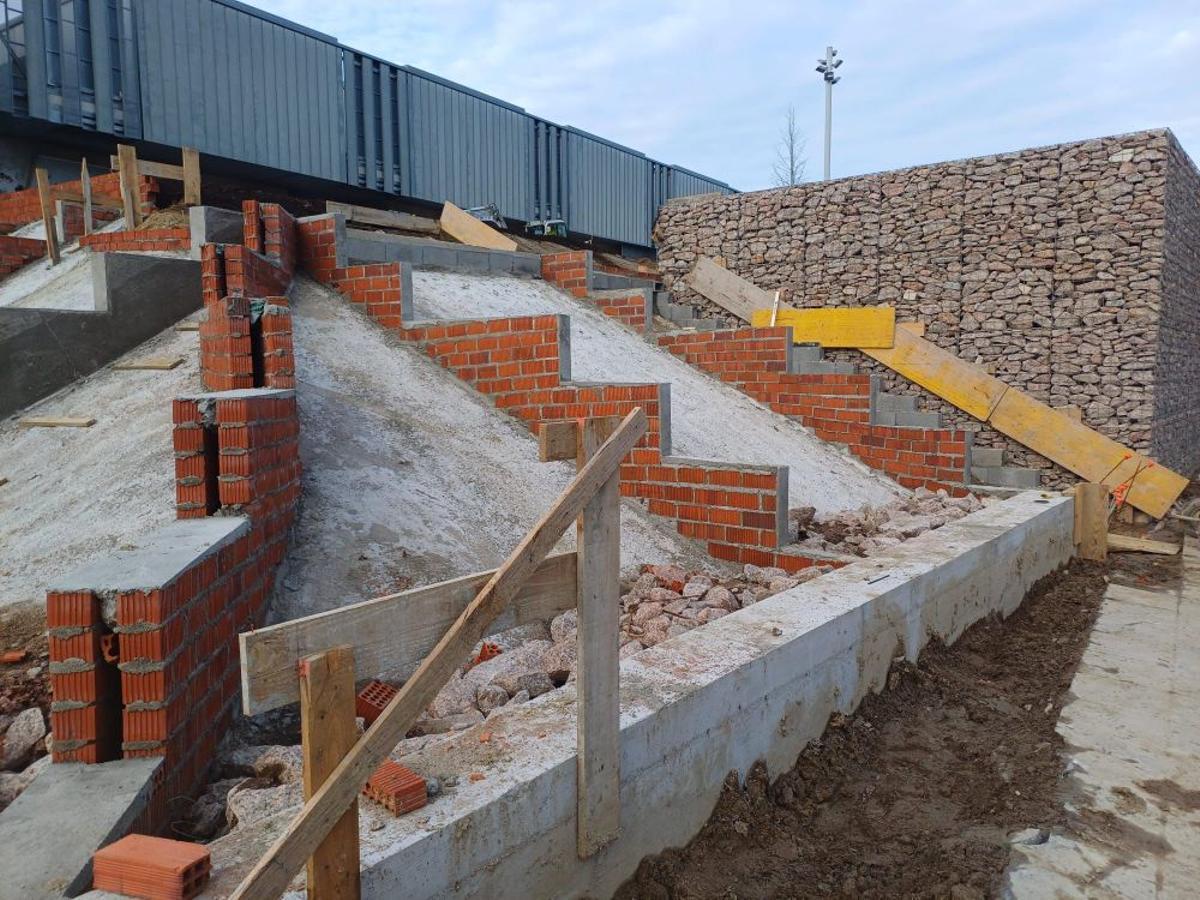 Estado de las obras en el parque Nelson Mandela.