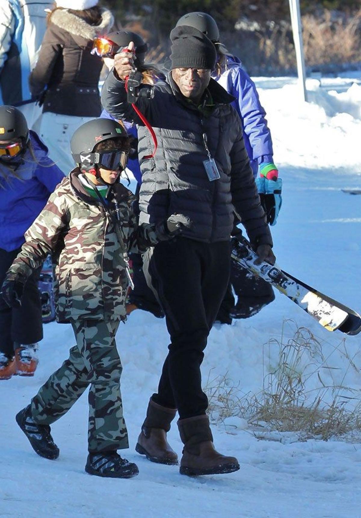 Seal con su hijo en el resort de Mammoth Mountain en California