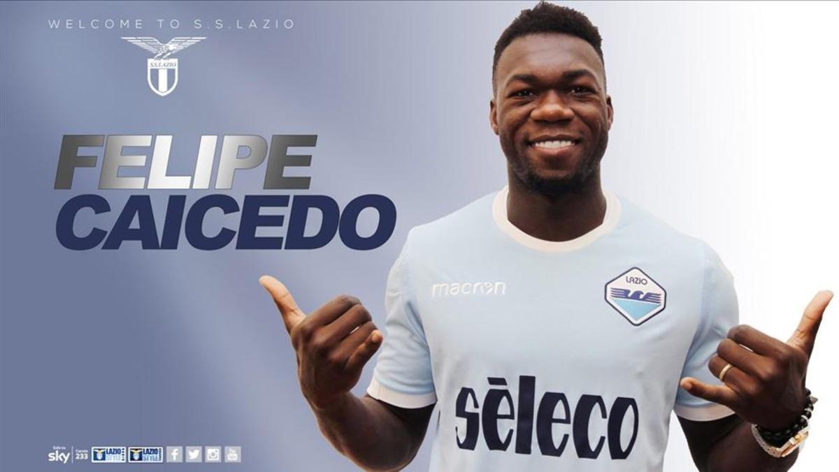 Caicedo espera marcar muchos goles con la Lazio