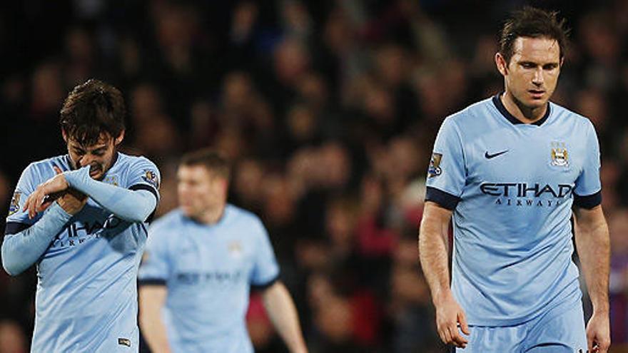 Lampard y Silva, al final del partido.