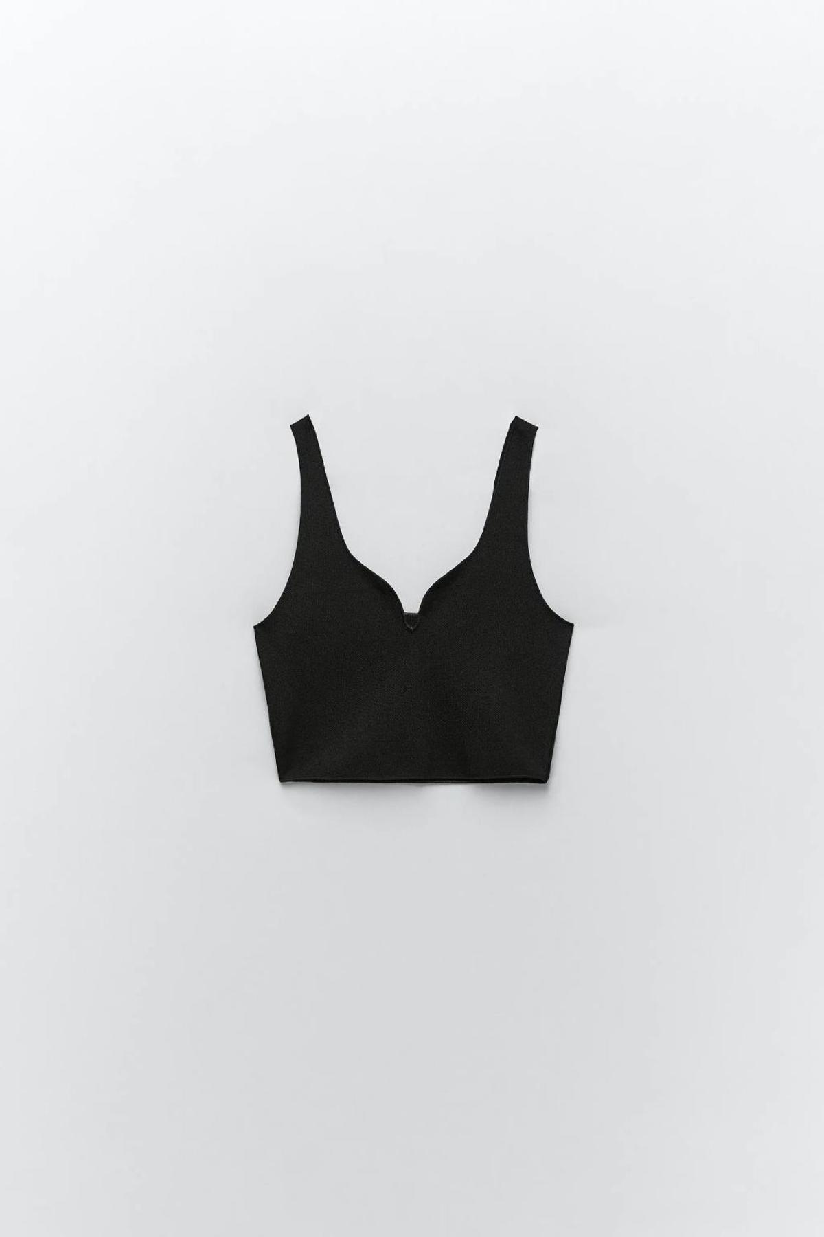 Top de escote corazón de Zara