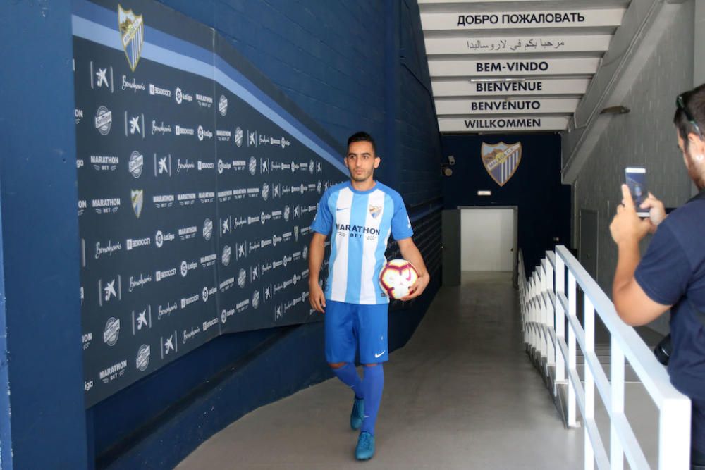 Presentación de Badr Boulahroud como nuevo jugador del Málaga CF.