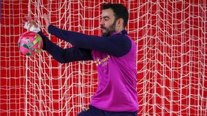 Dídac Plana, en un entrenamiento