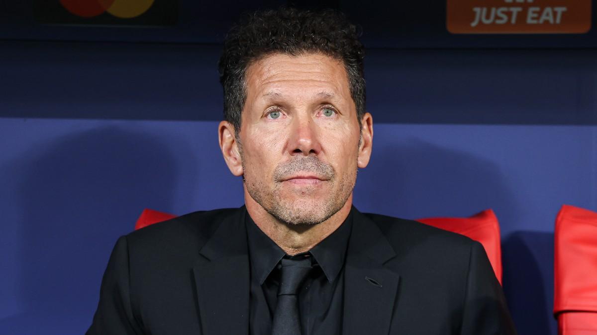 Diego Simeone, en el banquillo del Metropolitano