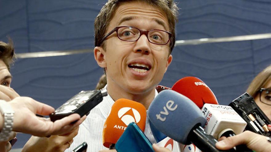 Errejón, hoy ante los medios de comunicación // EFE