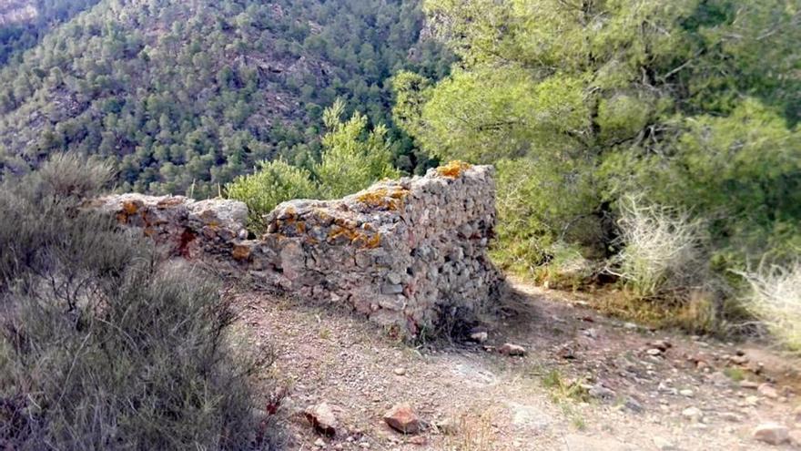 Restos del castillo de Los Garres para los que piden protección.
