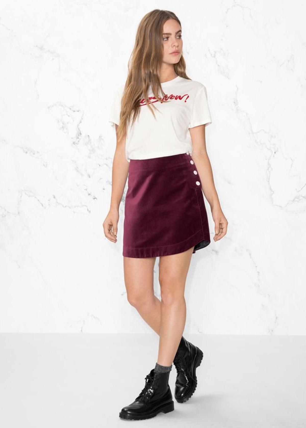 Rebajas 'mid season': falda de terciopelo de & Other Stories