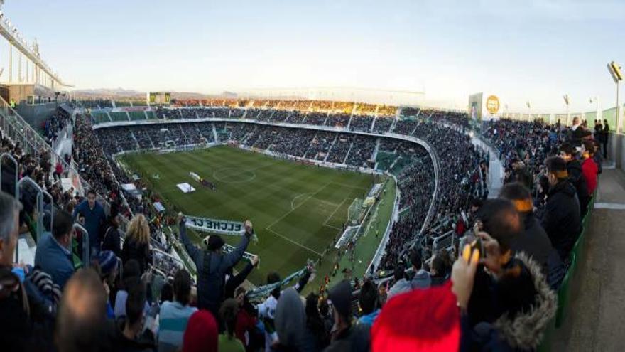 Imagen del estadio Martínez Valero del día en que el Elche se midió al FC Barcelona en Primera División.