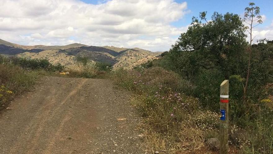 Una imagen de la ruta que conduce de Málaga a Almogía.