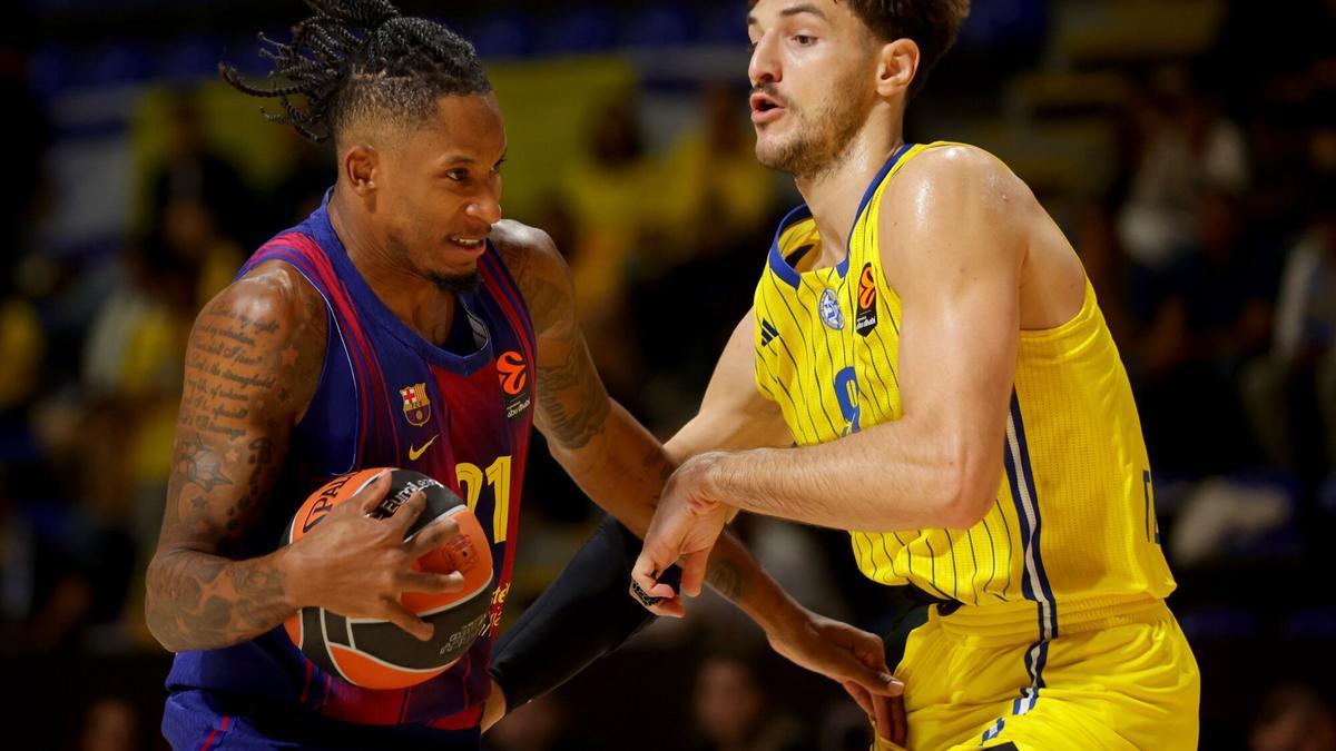 Will Clyburn, ante Roman Sorkin del Maccabi de Tel Aviv