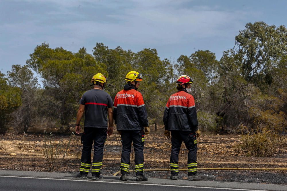 Una imagen del incendio en Santa Pola