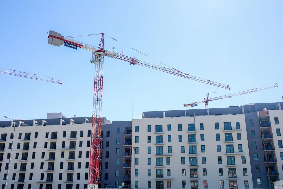 Viviendas en construcción en Madrid (España)