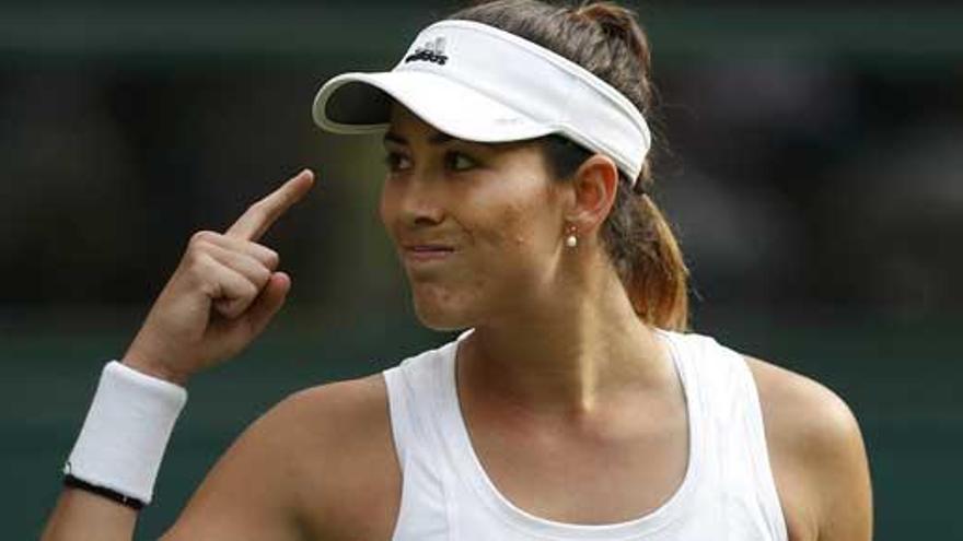 Muguruza, tras el partido.