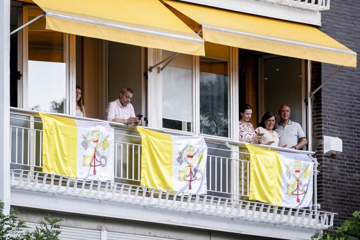 Ambiente en Madrid por la visita del Papa León XIV