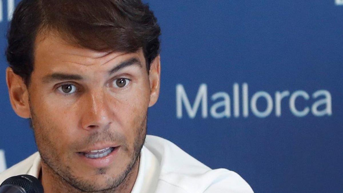 Rafa Nadal, en rueda de prensa