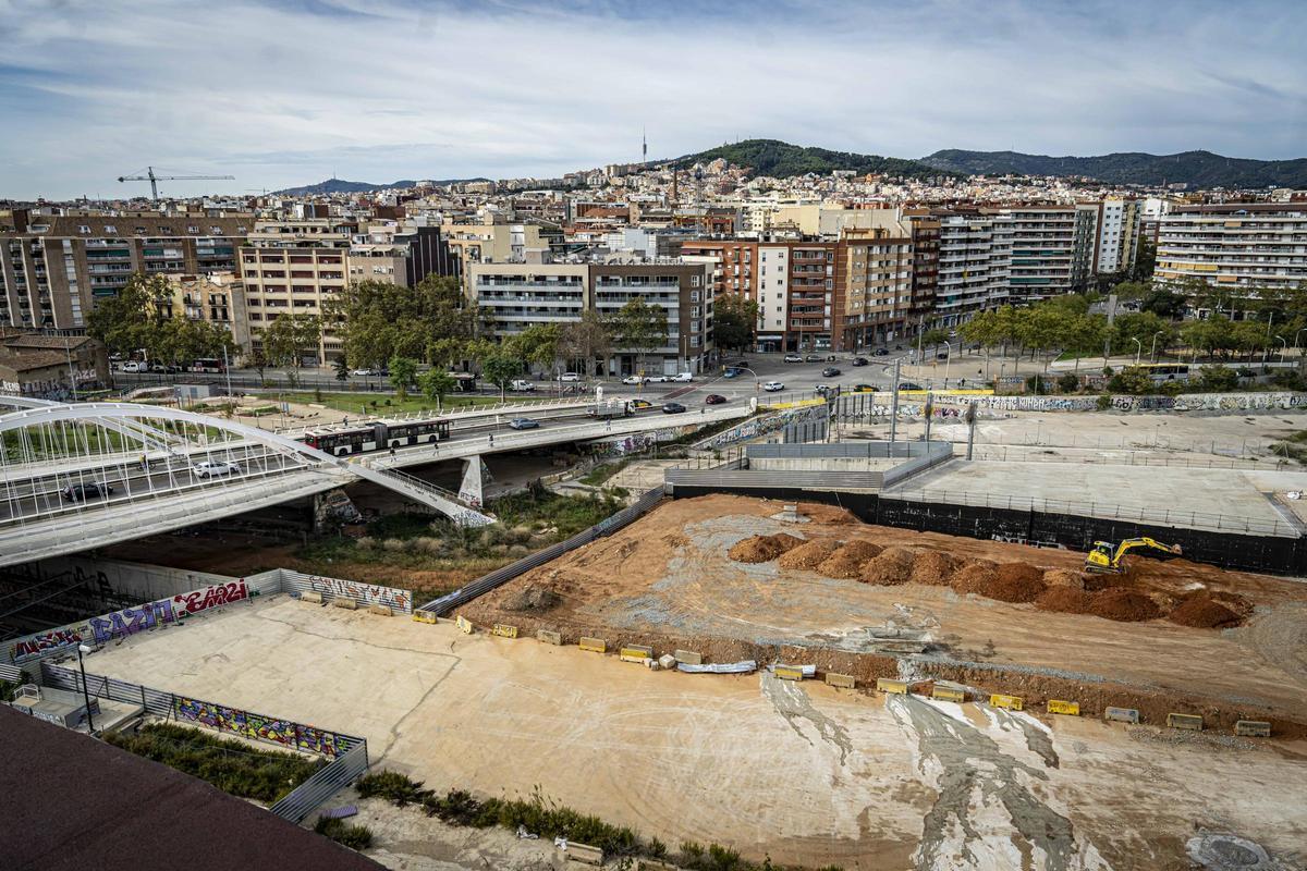 Así están las obras de la futura estación de la Sagrera