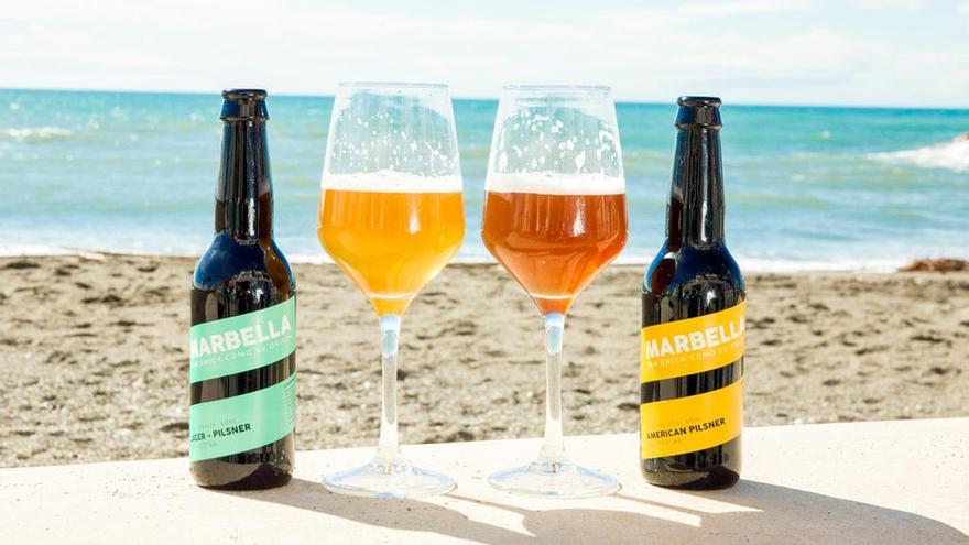 Una imagen promocional de la nueva Cerveza Marbella.