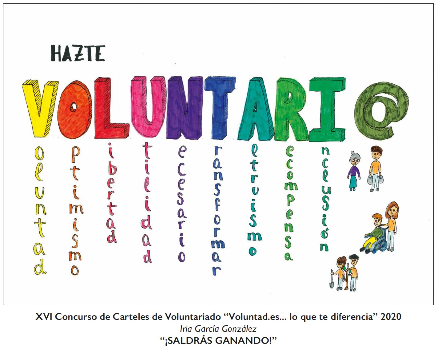 Carteles ganadores del concurso entre estudiantes asturianos por el Día Internacional del Voluntariado