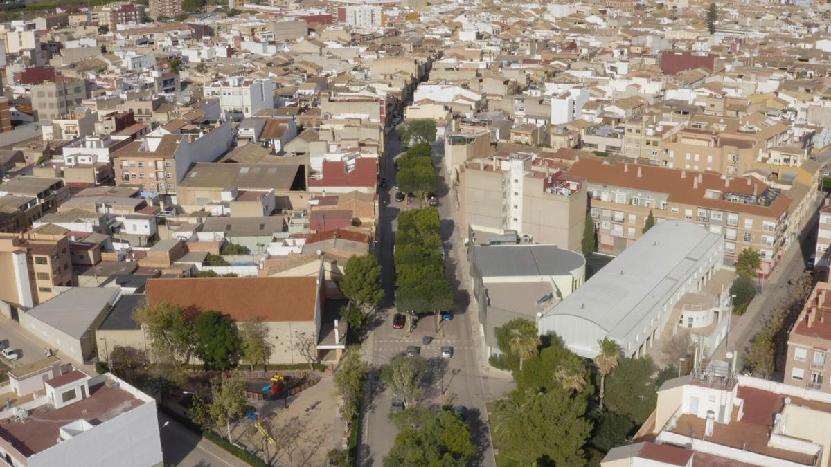 Una vista aérea de Alcàsser.