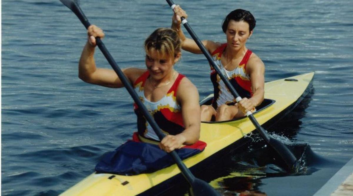 Belén Sánchez y Joaquina Costa, en Barcelona 92. |  // FDV