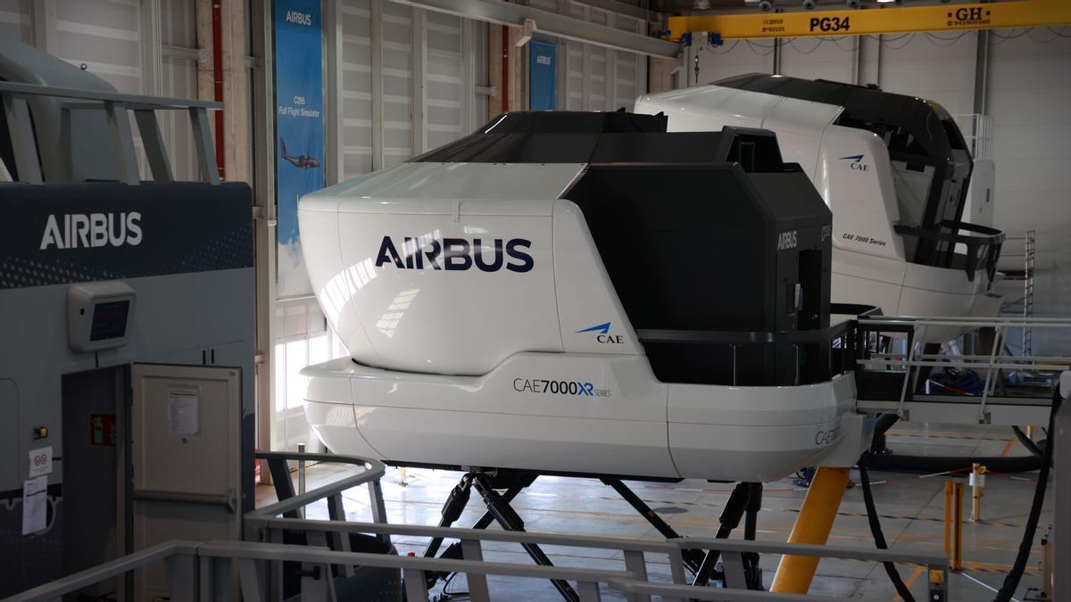 Imagen de simuladores del International Training Centre (ITC) Airbus San Pablo.