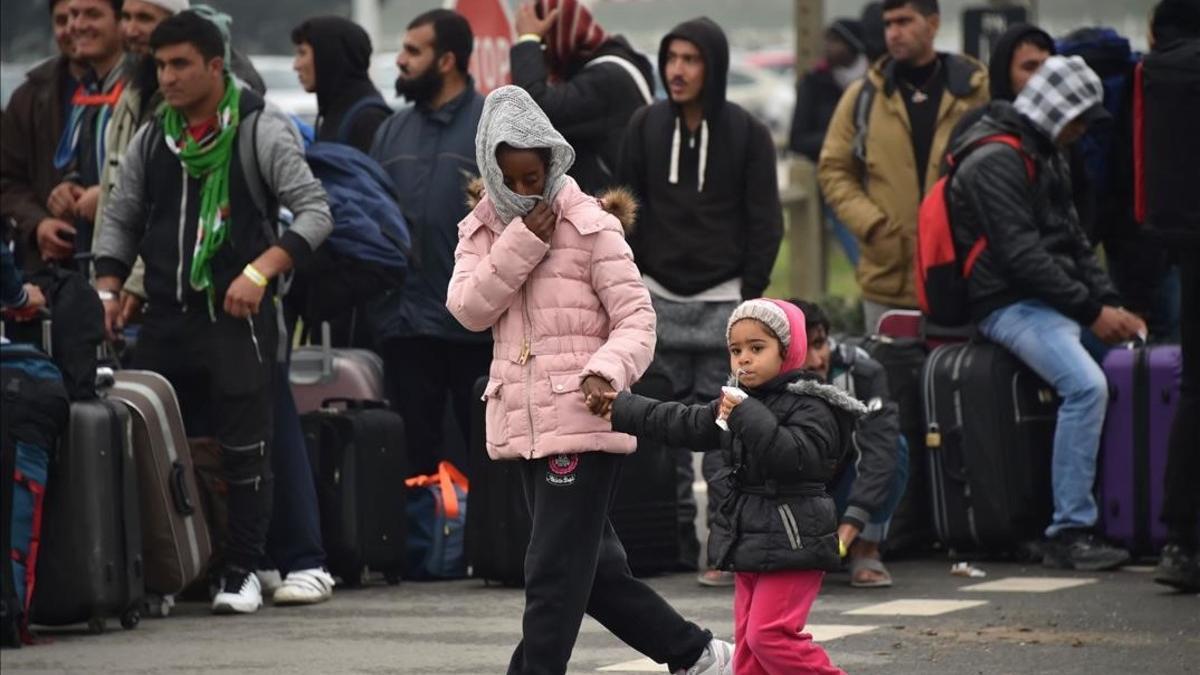 Menores en la 'jungla' de Calais.