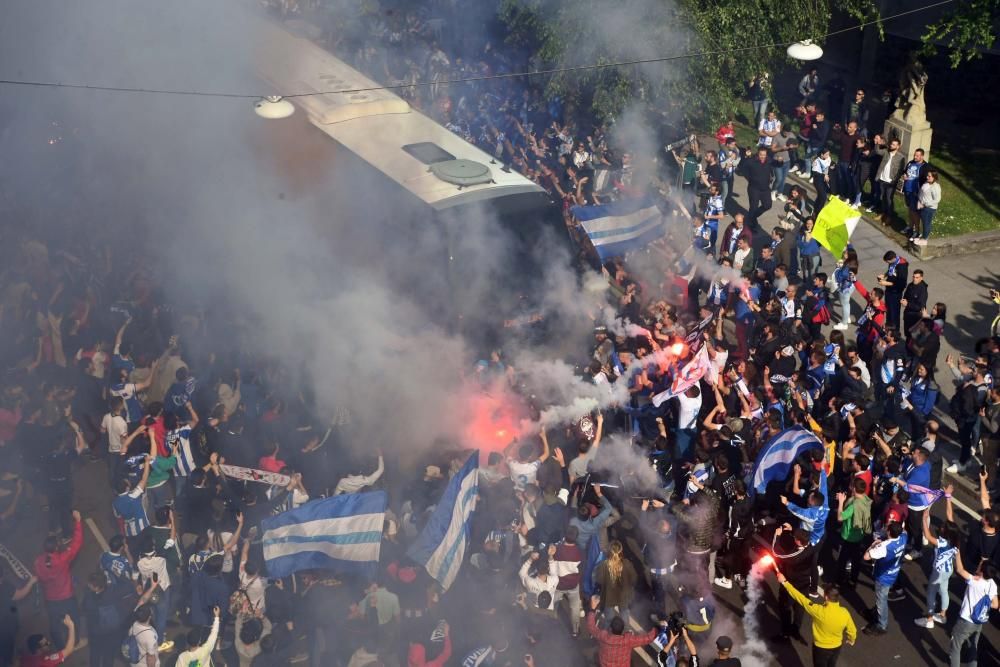 Así fue el recibimiento de la afición al Dépor