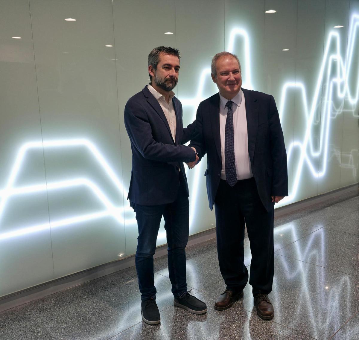 Manuel Campa con el ministro Hereu.