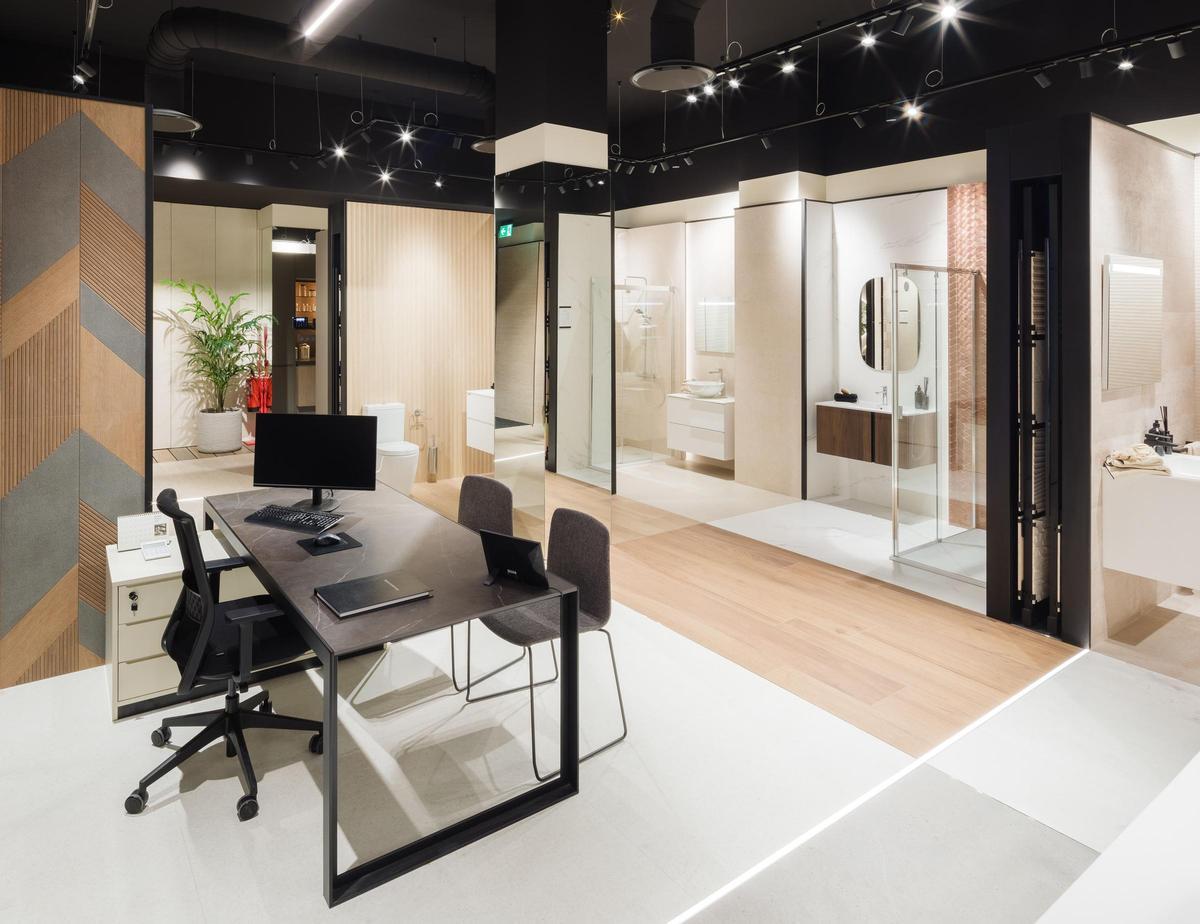 Otro de los rincones del nuevo espacio de Porcelanosa en Gijón.