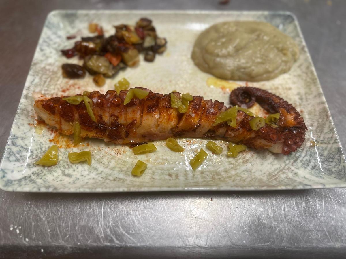 Tapa de pulpo a la gallega, en El Buen Comer