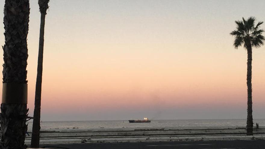 Atardecer, ayer sábado, en Las Palmas de Gran Canaria