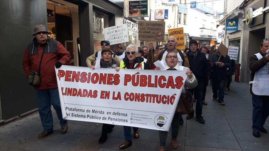 Los jubilados extremeños vuelven a la calle para reclamar la subida de las pensiones