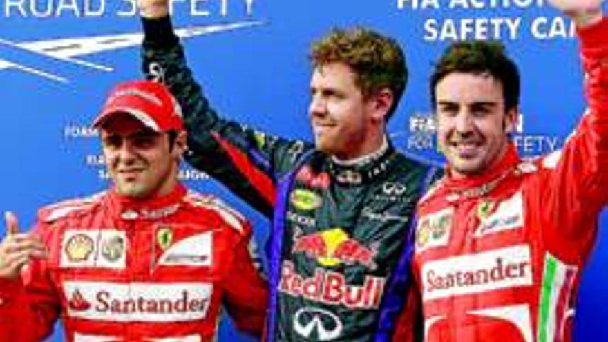 Vettel logra la &#039;pole&#039; por delante de Massa y un optimista Alonso