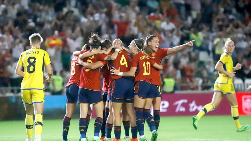 Las imágenes del España - Suecia femenino