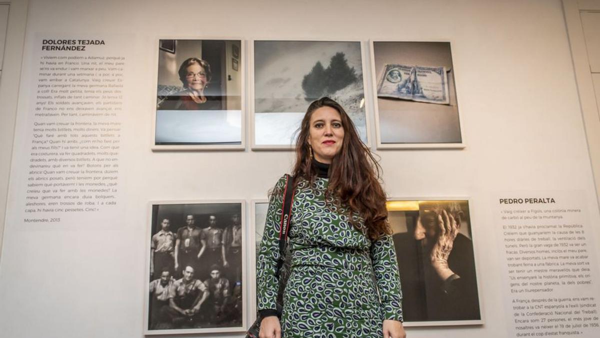 Laetitia Tura durant la inauguració de l’exposició