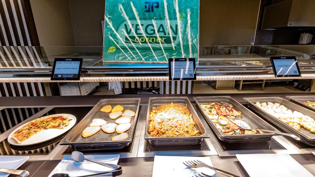 Parte de uno de los rincones veganos en un hotel de Benidorm.