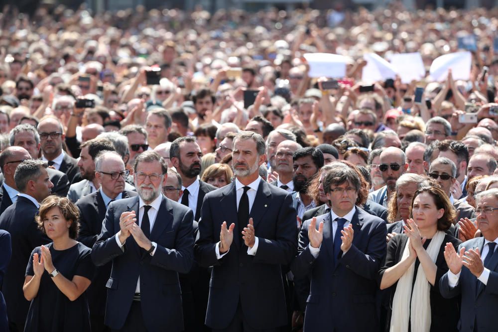 Homenaje a los muertos en el atentado de Barcelona