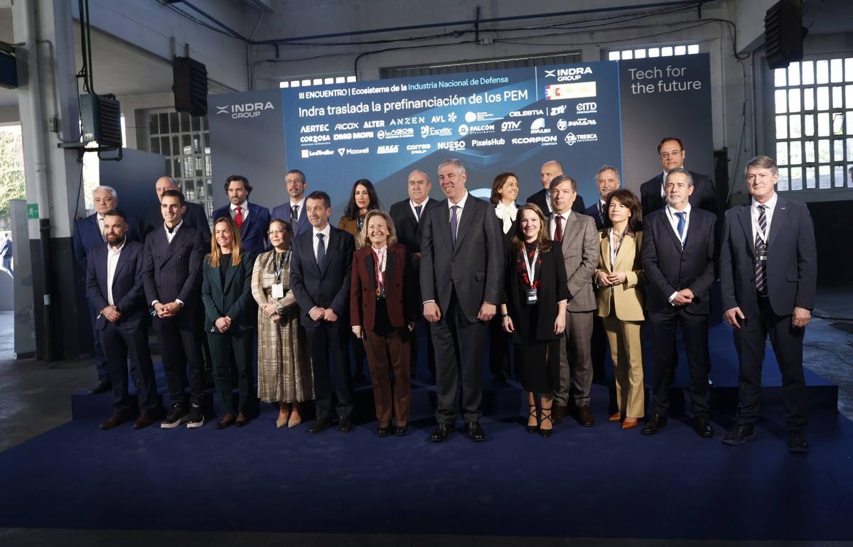 III Encuentro del Ecosistema de la Industria Nacional de Defensa centrado en el Corredor Norte, organizado por Indra en la Fábrica de Armas de La Vega, en Oviedo.