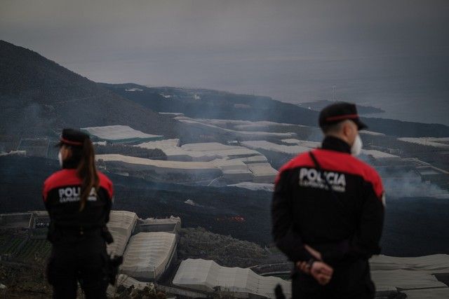 Volcán de La Palma, plataneras y zona de exclusión