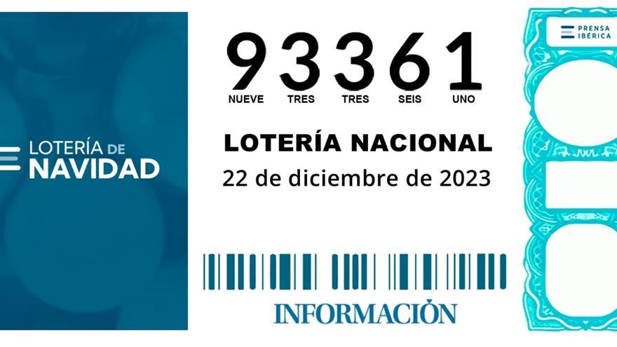 Cuarto premio de la Lotería de Navidad en Alicante: el 93.361 cae en Villena