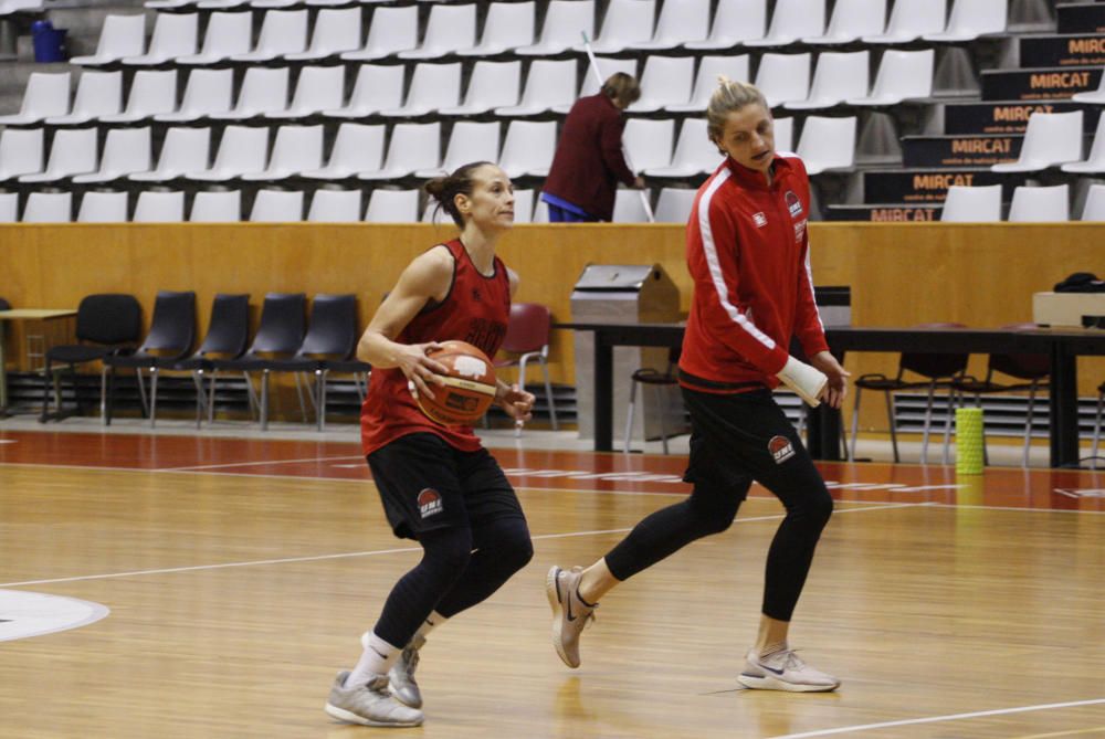 Entrenament de l'Spar Citylift Girona abans de la final de la lliga femenina