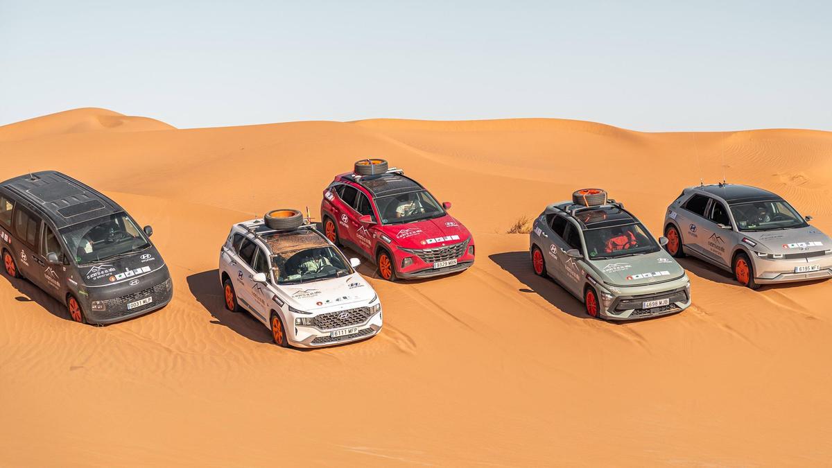 Hyundai ha desplazado una notable flota de vehículos de su gama al Desierto de los Niños.